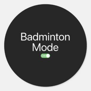 Badminton-Modus Auf Sports Athlet Smartphone Desig Runder Aufkleber