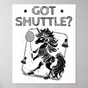Badminton-Modus Ein Shuttle-Racket Poster