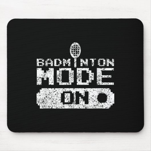 Badminton-Modus Ein Team Shuttle Spieler Trainer Mousepad (Vorne)
