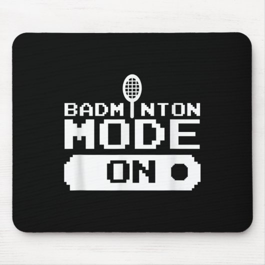 Badminton-Modus Ein Team Shuttle Spieler Trainer Mousepad (Vorne)