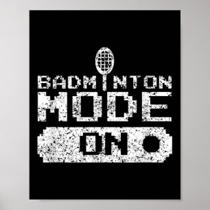 Badminton-Modus Ein Team Shuttle Spieler Trainer Poster