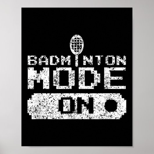 Badminton-Modus Ein Team Shuttle Spieler Trainer Poster (Vorne)