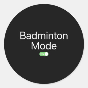 Badminton-Modus für das Smartphone-Design für Spor Runder Aufkleber