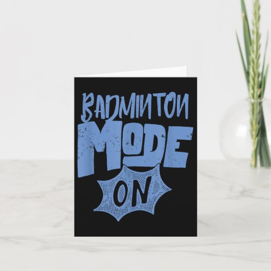 Badminton-Modus für den lustigen Badminton-Spieler Karte (Vorderseite)