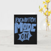 Badminton-Modus für den lustigen Badminton-Spieler Karte (Gelbe Blume)