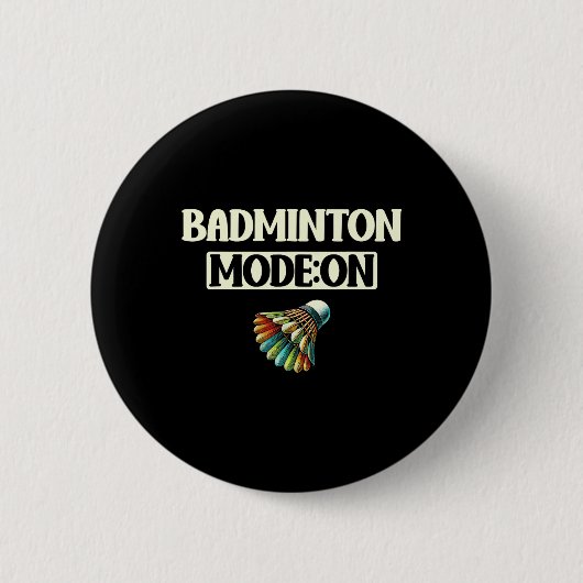 Badminton-Modus für einen lustigen bunten Shuttle Button (Vorderseite)
