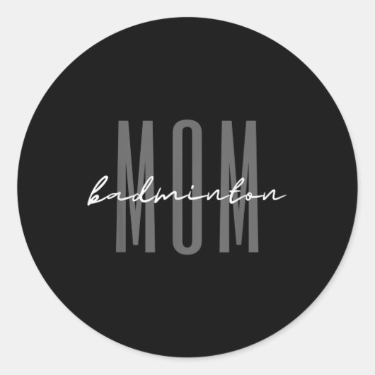 Badminton Mom Badminton Mama Birdie Mom Runder Aufkleber (Vorderseite)