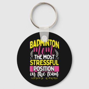 Badminton-Mom-Shirt für Frauen Ehefrau oder Mutter Schlüsselanhänger