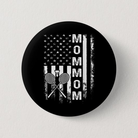 Badminton Mommom American Flag Vintage Christmas X Button (Vorderseite)