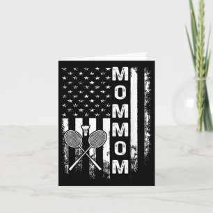 Badminton Mommom American Flag Vintage Weihnachten Karte