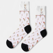 Badminton-Muster | Monogramm Socken (Linkes Detail)