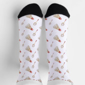 Badminton-Muster | Monogramm Socken (Oben)