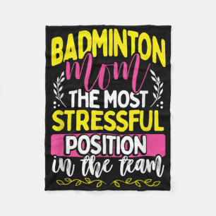 Badminton-Mutter-T-Shirt für Frauen Ehefrau oder M Fleecedecke