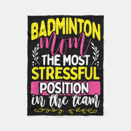 Badminton-Mutter-T-Shirt für Frauen Ehefrau oder M Fleecedecke (Vorderseite)