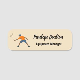 Badminton Namensschild