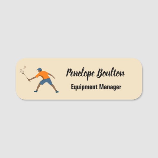 Badminton Namensschild (Vorderseite)