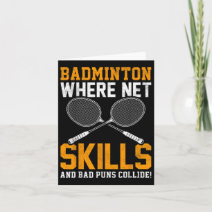 Badminton-Netz Fähigkeiten Schlechte Wortspiele Ko Karte