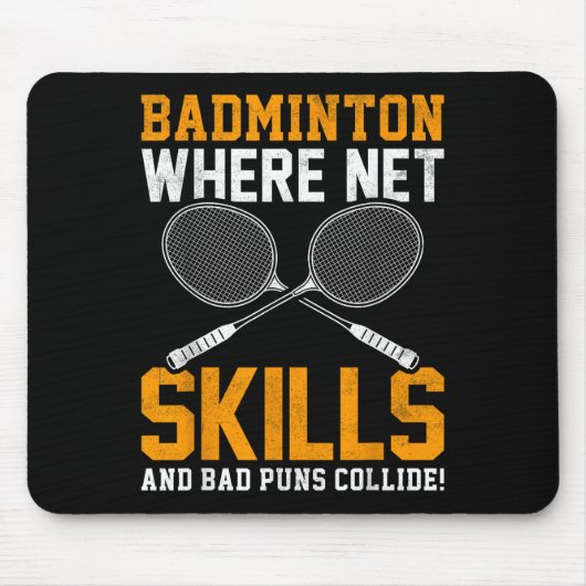 Badminton-Netz Fähigkeiten Schlechte Wortspiele Ko Mousepad (Vorne)