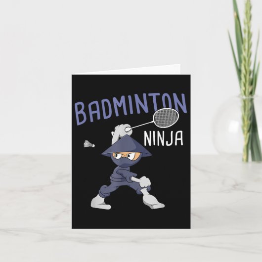 Badminton Ninja Kids Shuttle Boy Badminton Karte (Vorderseite)