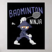 Badminton Ninja Kids Shuttle Boy Badminton Poster (Vorne)