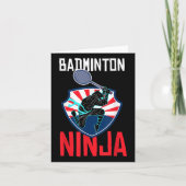 Badminton Ninja Shirt Funny Badminton Player Badmi Karte (Vorderseite)