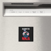 Badminton Ninja Shirt Funny Badminton Player Badmi Magnet (In Situ (Geschirrspüler))