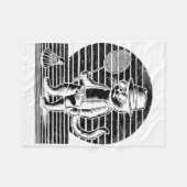 Badminton Ninja Shuttle  Fleecedecke (Vorderseite (Horizontal))