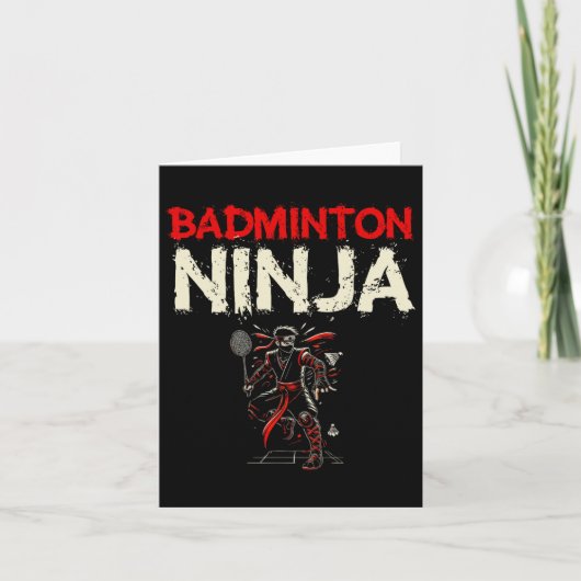 Badminton Ninja Shuttle Karte (Vorderseite)