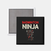 Badminton Ninja Shuttle Magnet (Vorderseite/Rückseite)