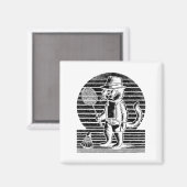 Badminton Ninja Shuttle Magnet (Vorderseite/Rückseite)
