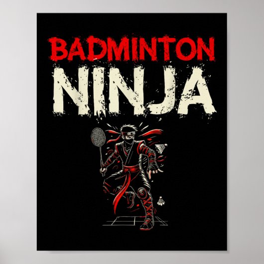 Badminton Ninja Shuttle  Poster (Vorne)