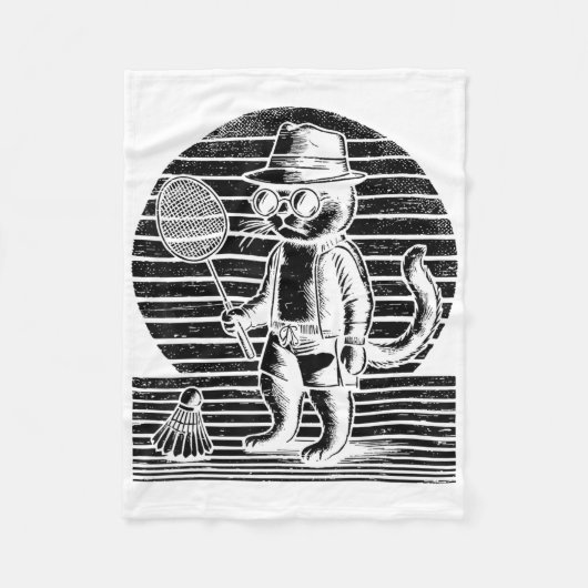 Badminton Ninja Shuttlecock Fleecedecke (Vorderseite)