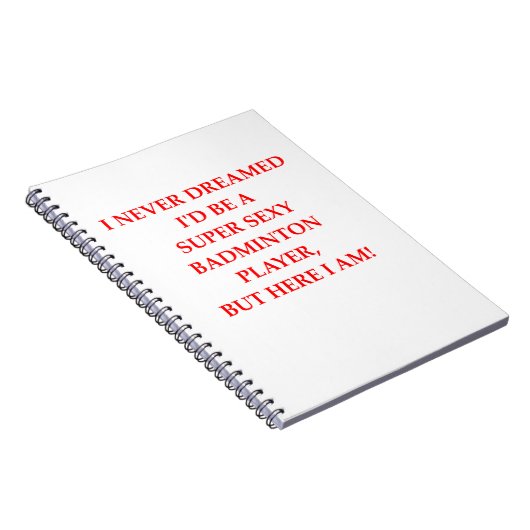 Badminton Notizblock (Rechte Seite)
