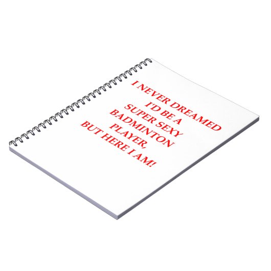 Badminton Notizblock (Linke Seite)