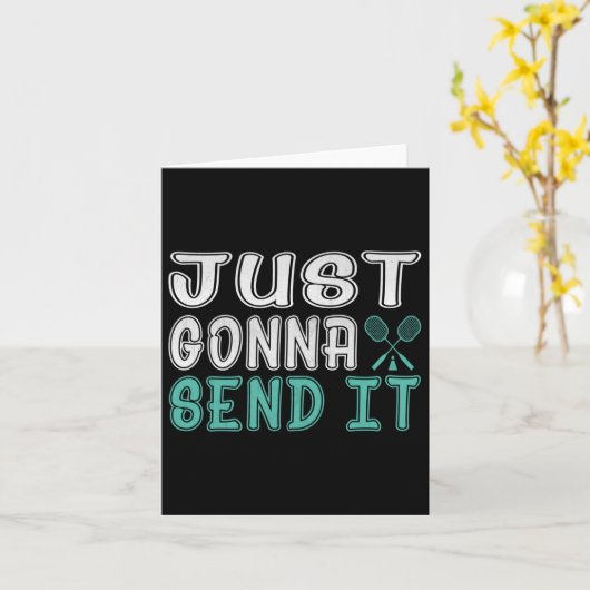 Badminton, nur schicken. karte (Gelbe Blume)