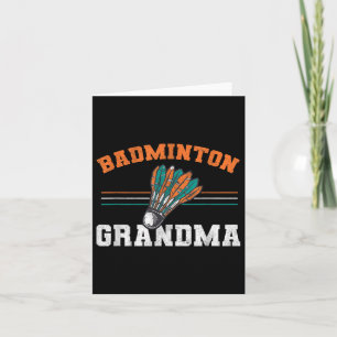 Badminton Oma Großmutter Federball Frauen Badminto Karte