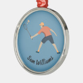 Badminton Ornament Aus Metall (Links)