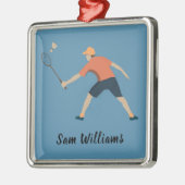 Badminton Ornament Aus Metall (Links)