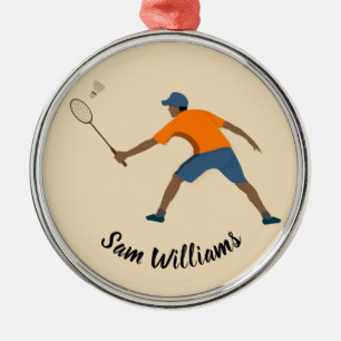 Badminton Ornament Aus Metall