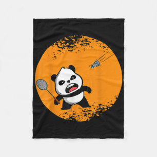 Badminton Panda Bär Strauch Spirit Tier Riesenroll Fleecedecke