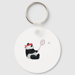 Badminton Panda Funny Sweet Sport Spaß Shuttle An Schlüsselanhänger