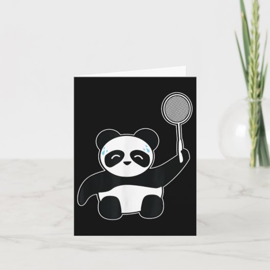 Badminton Panda Getting Sweaty Karte (Vorderseite)