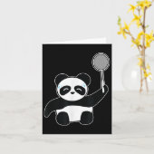 Badminton Panda Getting Sweaty Karte (Gelbe Blume)