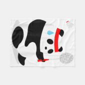 Badminton Panda Getting Sweaty Missed Fleecedecke (Vorderseite (Horizontal))