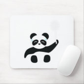 Badminton Panda Getting Sweaty Mousepad (Mit Mouse)