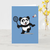 Badminton Panda Karte (Gelbe Blume)
