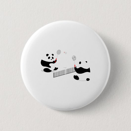 Badminton Panda Volley Button (Vorderseite)