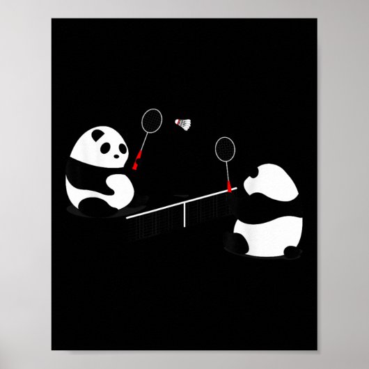 Badminton Panda Volley Poster (Vorne)