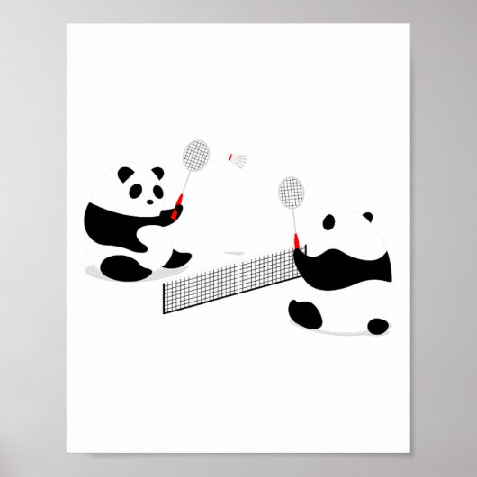 Badminton Panda Volley Poster (Vorne)