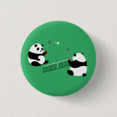 Badminton Pandas Button / Button / Abzeichen (Vorderseite)